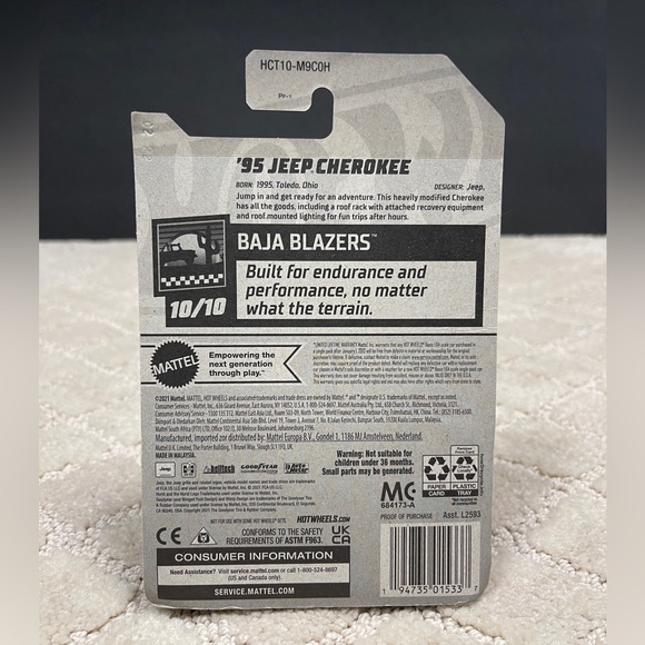 Hot Wheels 1995 Jeep Cherokee - Picture 2 of 2